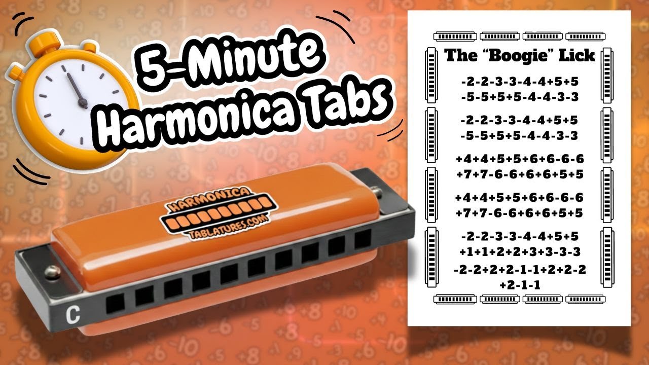 THE BOOGIE LICK | HARMONICA TABS [ON SCREEN] DIATONIC C