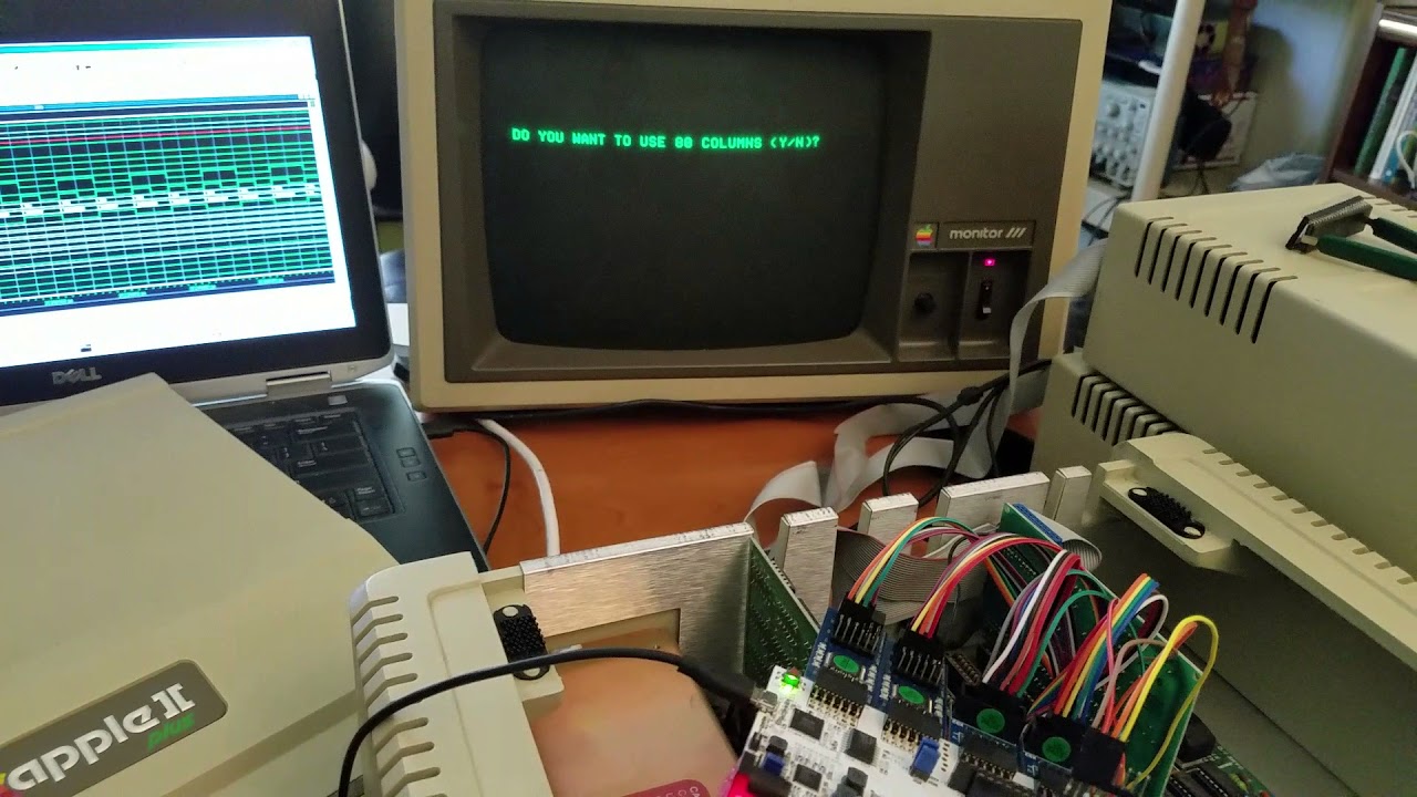 MCL65 6502 FPGA core running VisiCalc on Apple II+