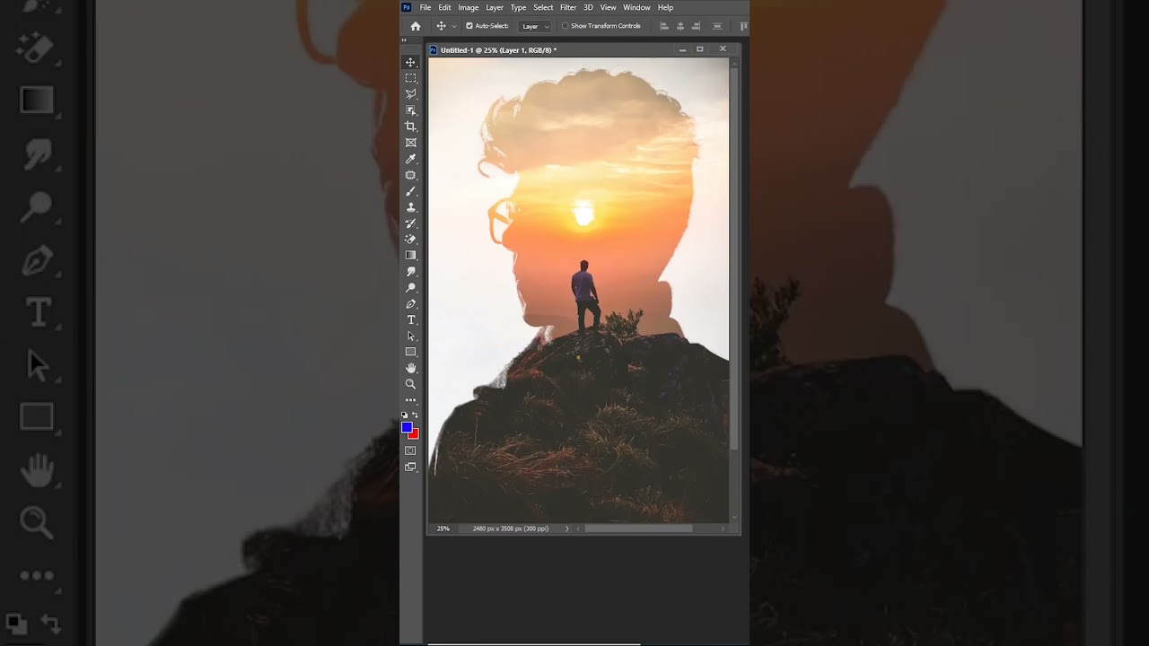 Photo editing (Double exposure) in photoshop
