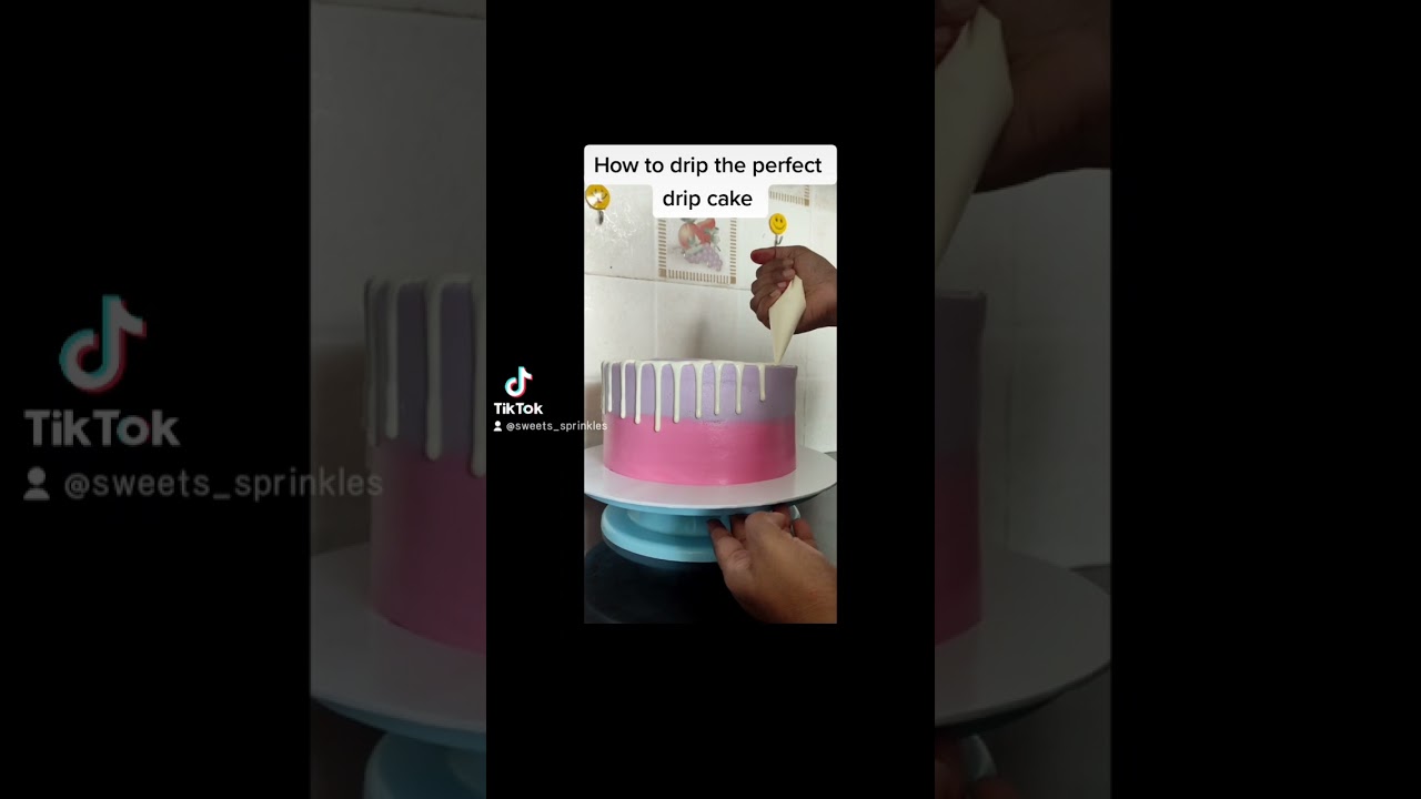 How to drip the perfect drip cake #howtodriponacake #dripcakes #dripcaketutorial #dripcake #btscake