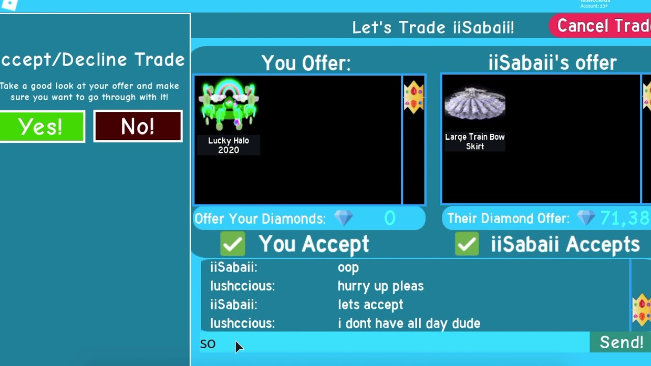 so i almost got scammed in royale high..