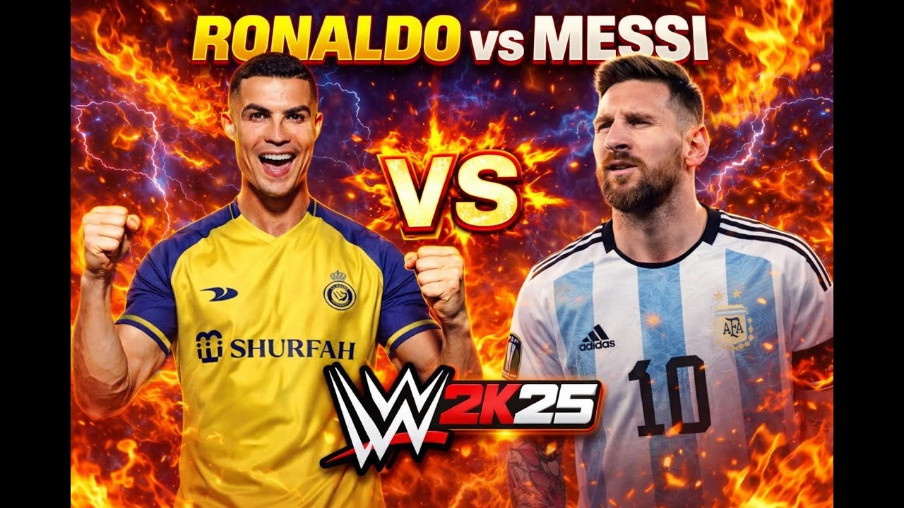 Ronaldo vs Messi | WWE 2k25 Live 🔴 #shorts #shortslive #shortsfeeds #cr7 #messi