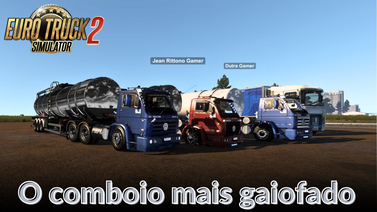 EURO TRUCK SIMULATOR 2 ,  participei do comboio mais gaiofado 🤣🤣