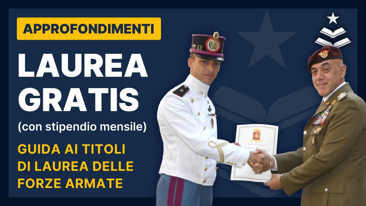 Laurearsi gratuitamente, anzi guadagnando, con le Forze Armate e di Polizia.