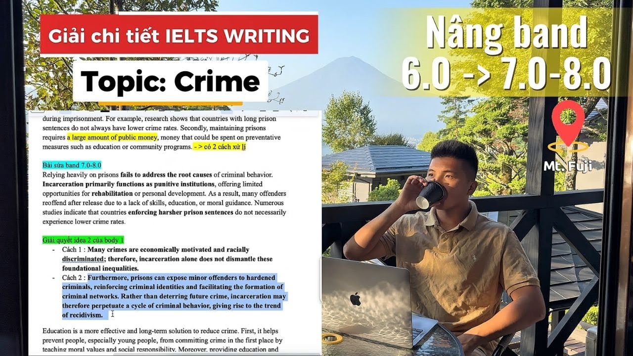 Nâng Band Điểm IELTS Writing từ 6.0 lên 7.0-8.0 như thế nào ? Chấm bài IELTS Writing Chủ Đề CRIME