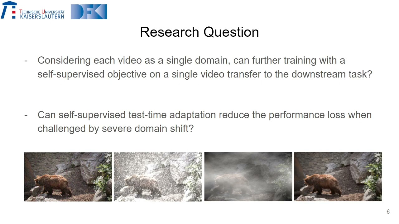 Self-supervised Test-time Adaptation on Video Data