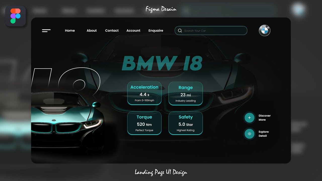 Car Landing Page UI Design | Figma Tutorial