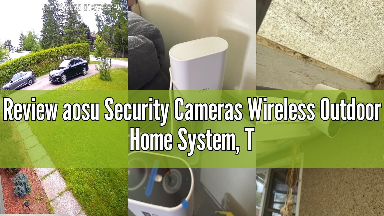 Review aosu Security Cameras Wireless Outdoor Home System, True 2K HD Night Vision, No Subscription,
