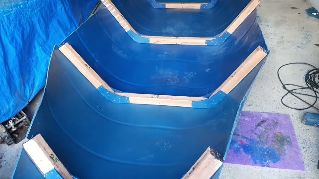 canoa de quatro bombona com cávernas instaladas (parte 3)