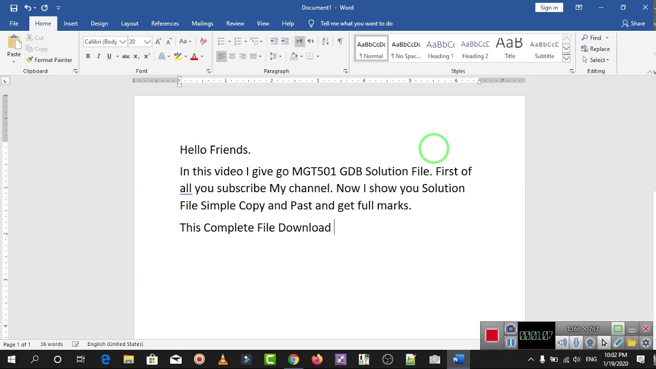 MGT501 ~ GDB Correct Solution Fall 2019-20