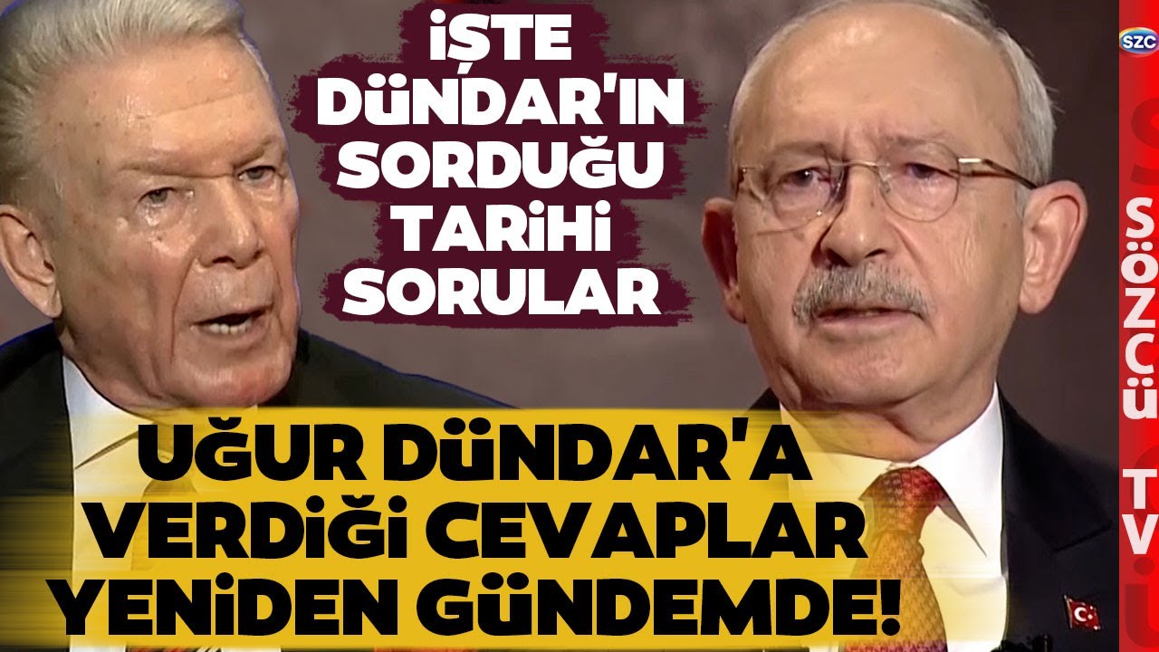 Uğur Dündar'ın Kemal Kılıçdaroğlu'na Sorduğu Tarihi Sorular Yeniden Gündem Oldu!