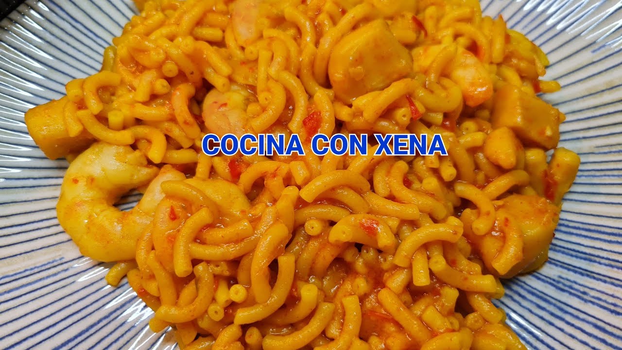 Fideuá con sepia y gambas, en Thermomix 6