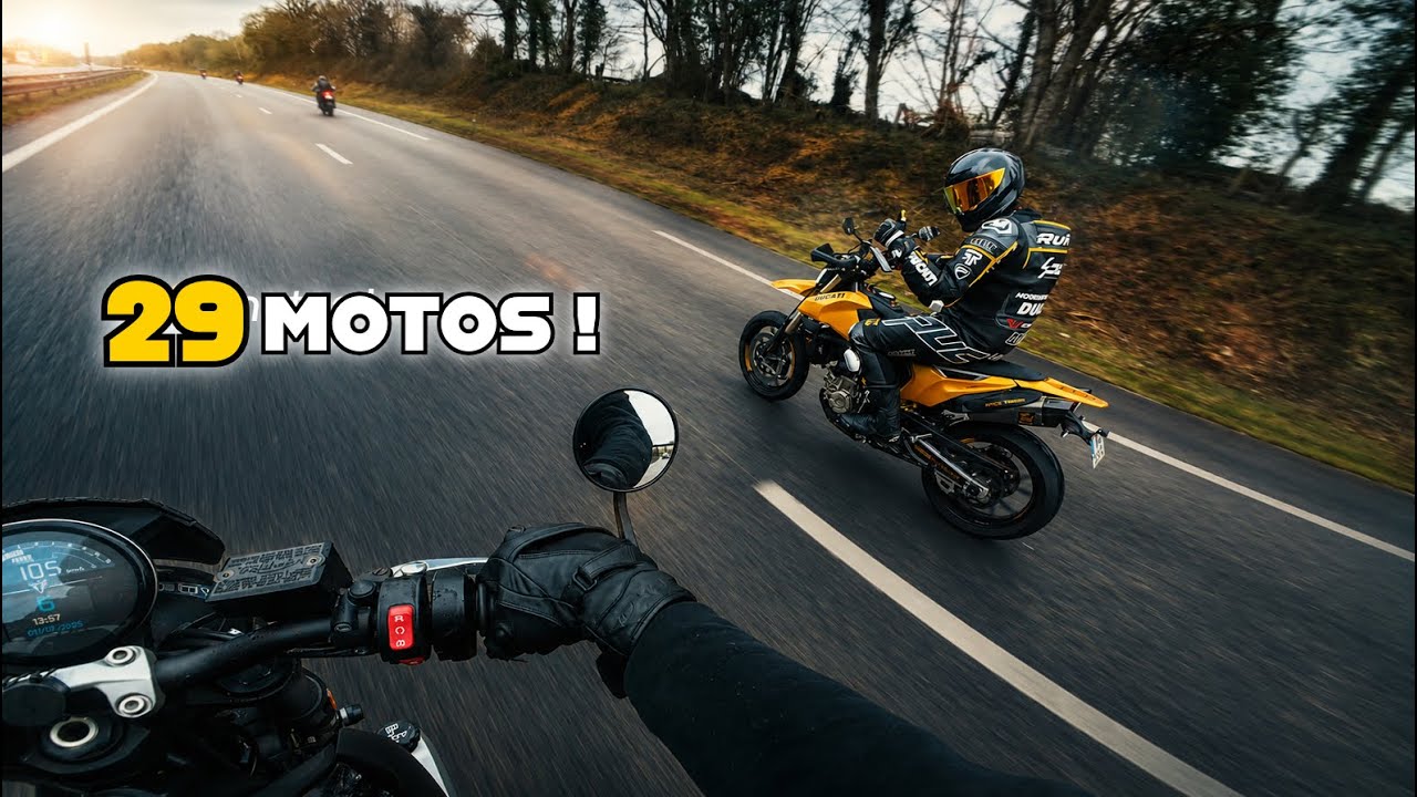 Enorme rassemblement !!!🤩  29 MOTOS