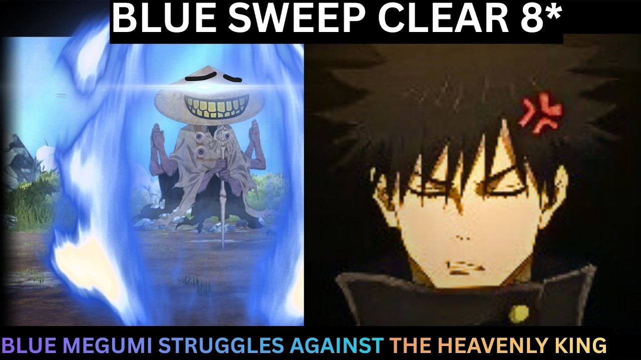 BLUE SWEEP CLEAR 8* BLU MEGUMI STRUGGLES AGAINST THE HEAVENLY KING THE PRACTITIONER CURSED SPIRIT