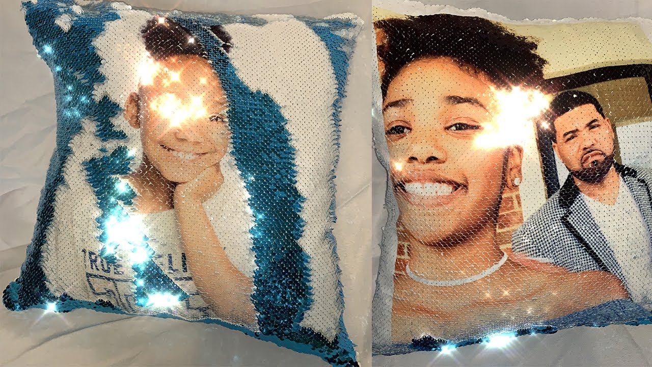 SUBLIMATING ON A MERMAID SEQUIN PILLOW