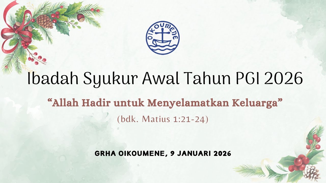 Ibadah Syukur PGI awal Tahun 2026