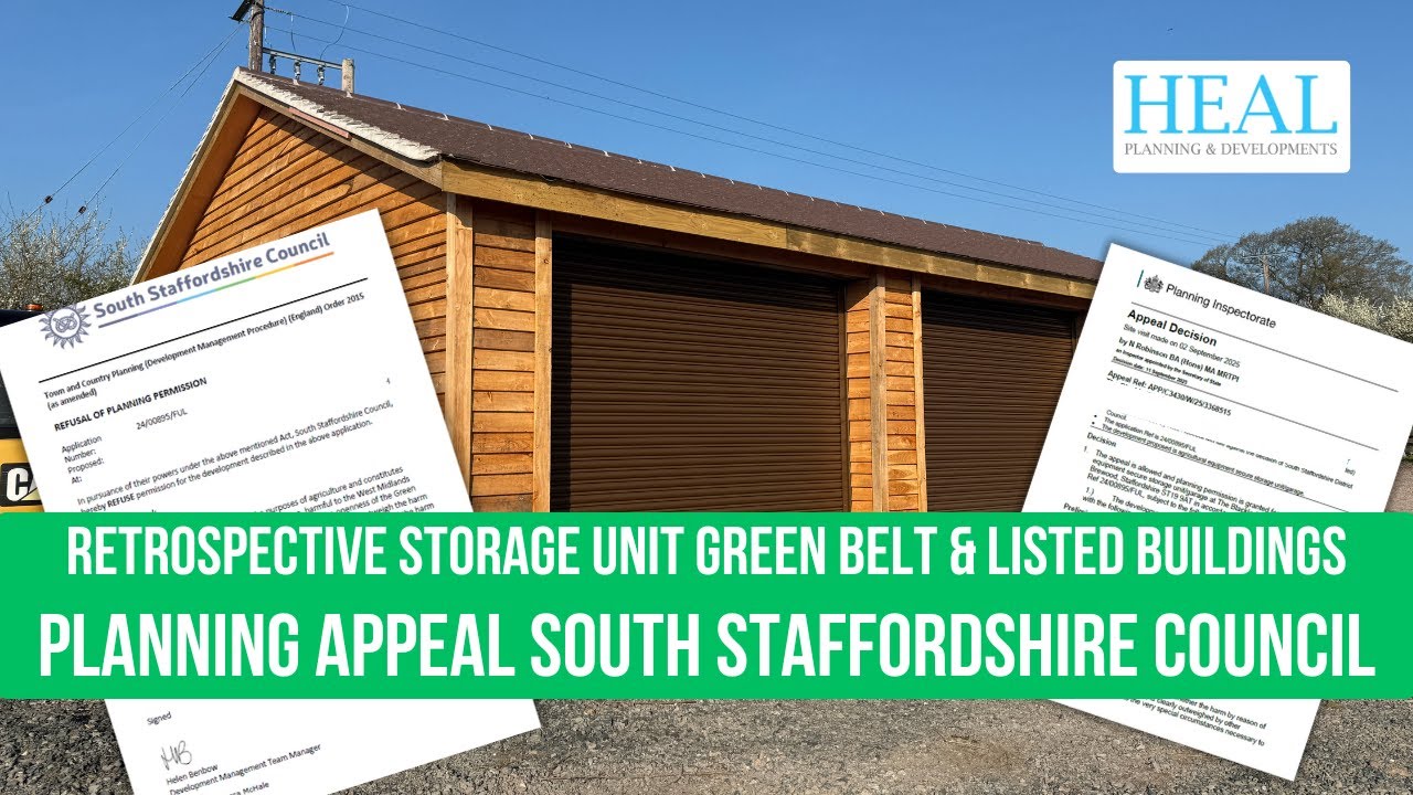 Staffordshire Green Belt Planning Appeal Success Storage Unit Retrospectively Approved
