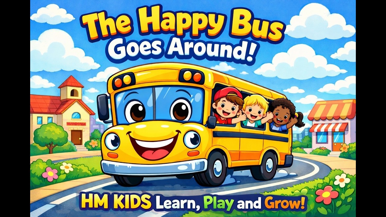 Wheels on the Bus 🚌 | Nursery Rhymes for Kids | Baby Songs | HM Kids Learn, Play & Grow