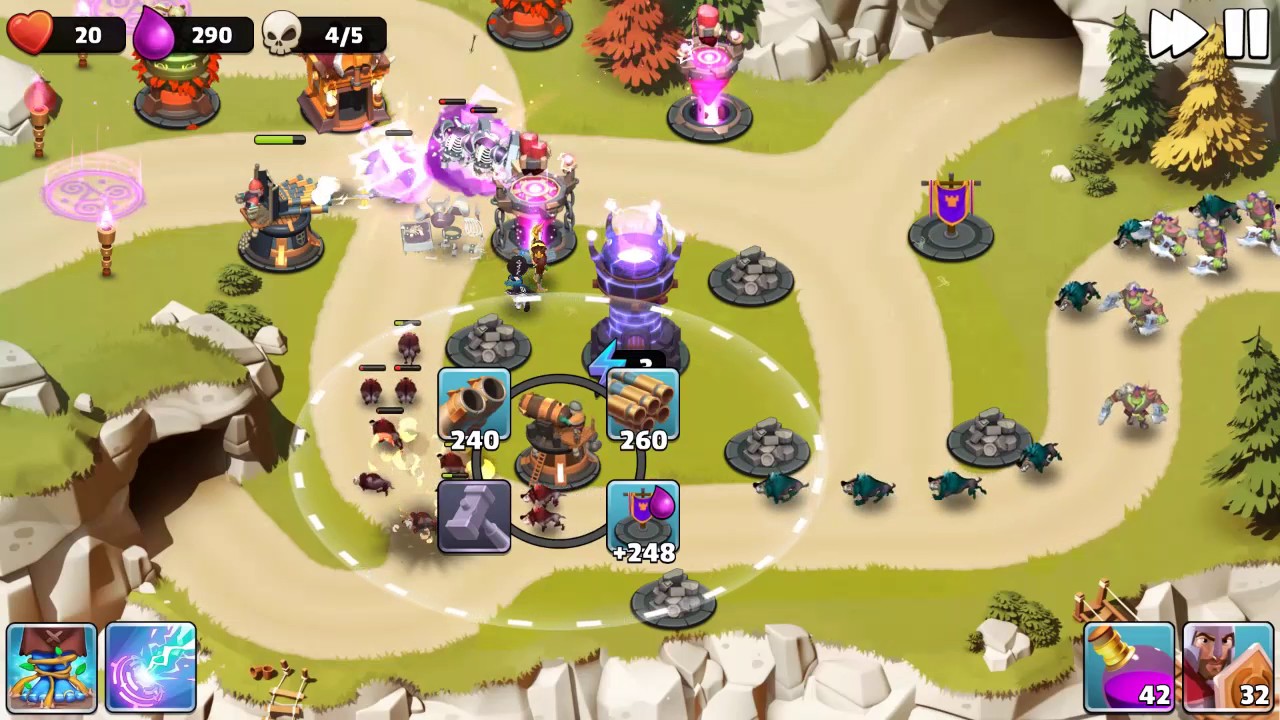 Castle Creeps TD - Chapter 15 Level 57-Cavern Creeps 3 Stars