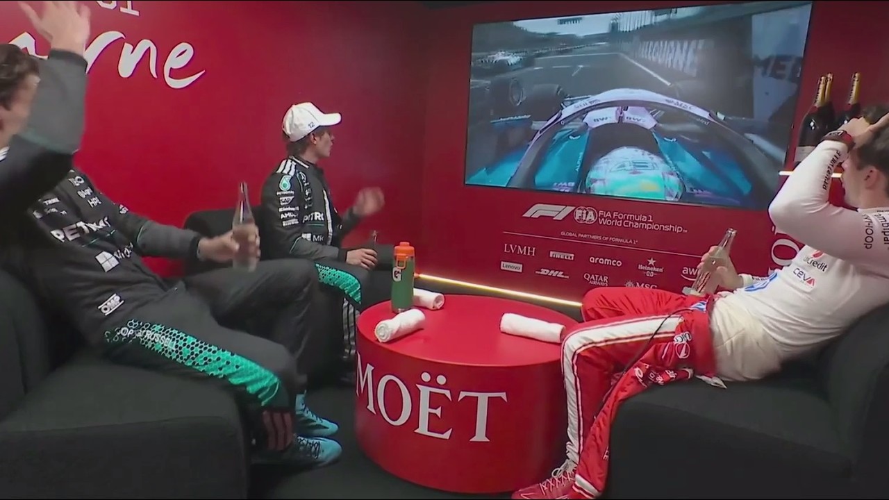 Cooldown room reacts to Colapinto's INSANE near miss | 2026 Australian Grand Prix