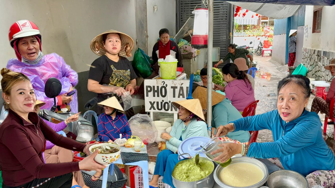 Nha Trang Mưa Tầm Tã | Xóm Bóng Dù Mưa Quán Ăn Cũng Đông Khách 