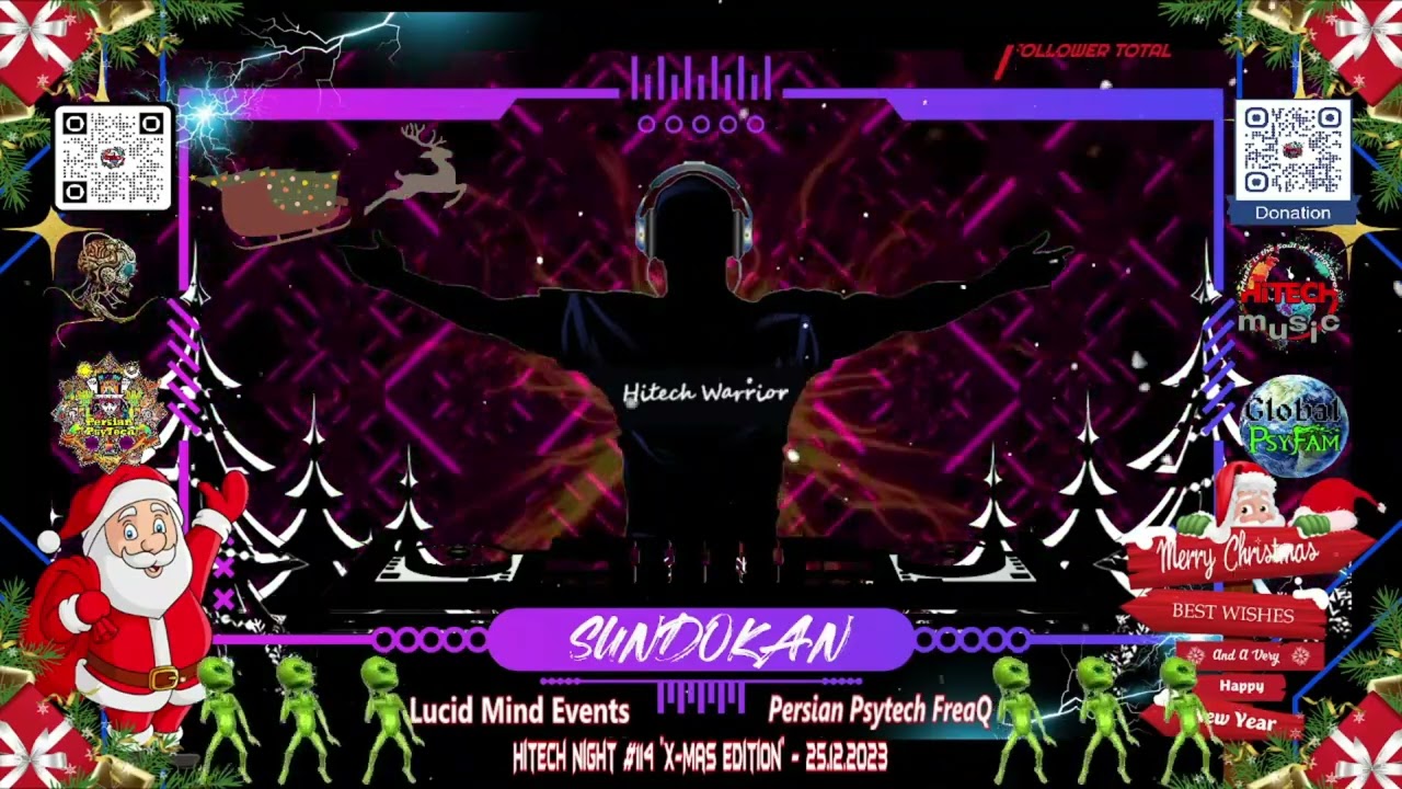 Highlight Set: 1 Hour of my last Hitech Night #114 X-Mas #Hitech #Psytrance #Twitch - 25.12.2023