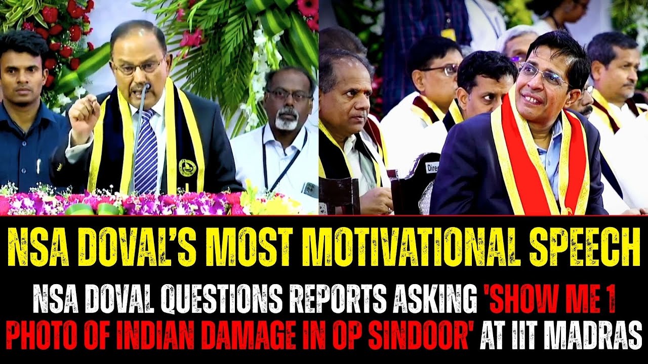 NSA Ajit Doval's Highly Motivational Speech At 62nd Convocarion of IIT Madras