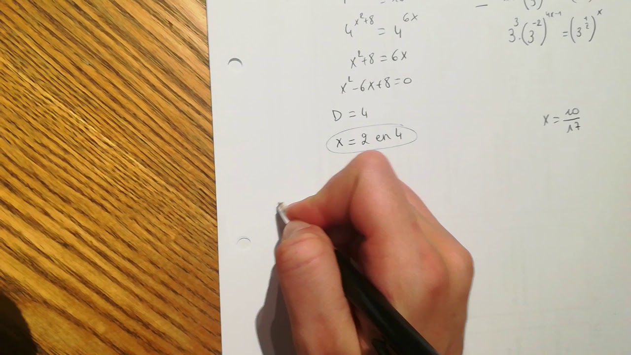 4.6.1 Exponentiële vergelijkingen