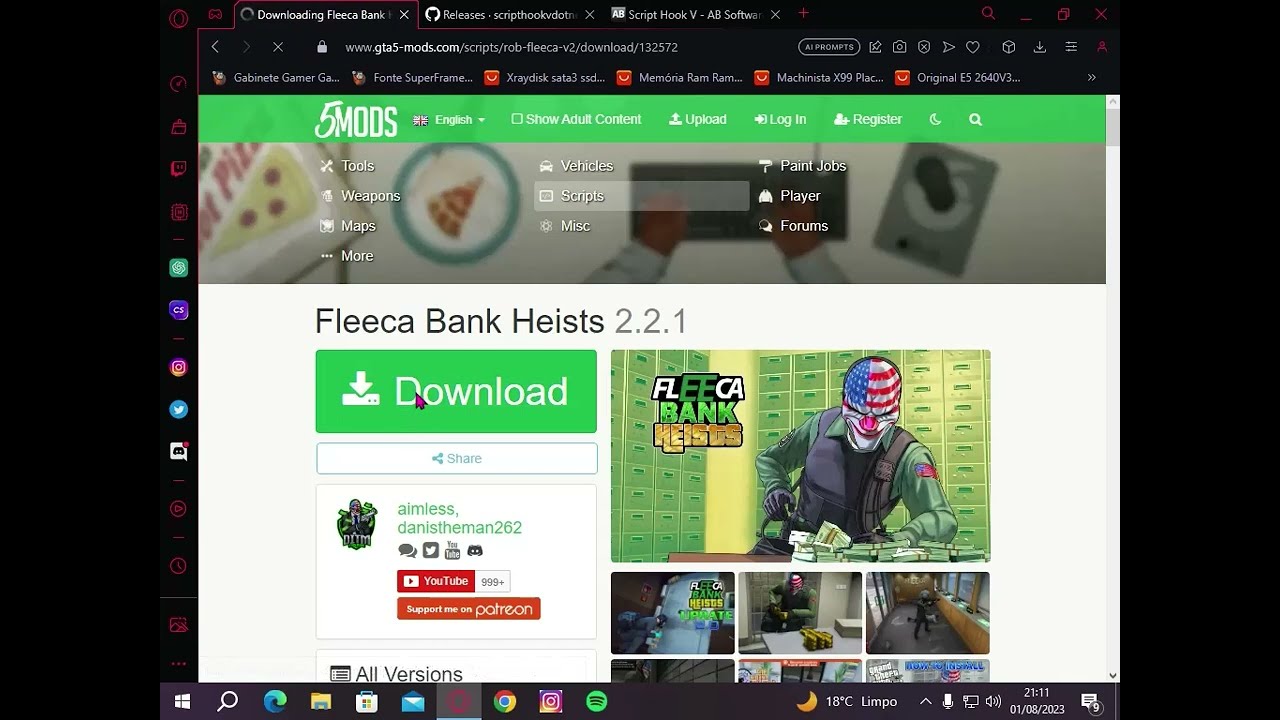 | COMO BAIXAR MOD DE ROUBAR BANCOS NO GTA 5! (FLEECA BANK HEISTS) GTA V PIRATA/ORIGINAL |
