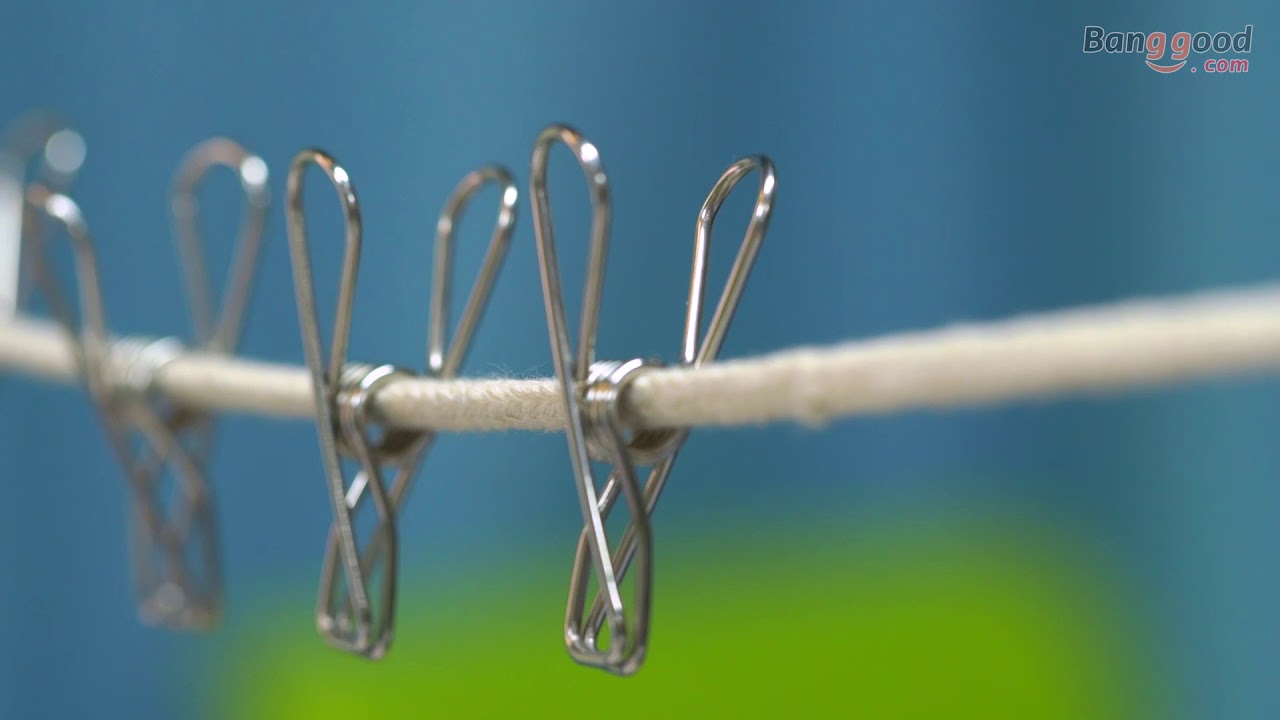 Life hack- SSCH01 20Pcs Stainless Steel Clothes Pegs Metal Clips Hanger