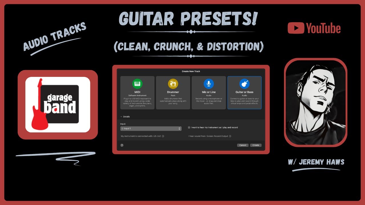 How To Use Guitar Presets In GarageBand (Clean, Crunch, & Distortion Tones)
