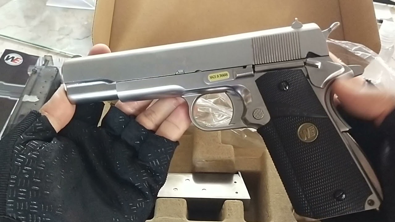 We 1911A Silver Slide unboxing