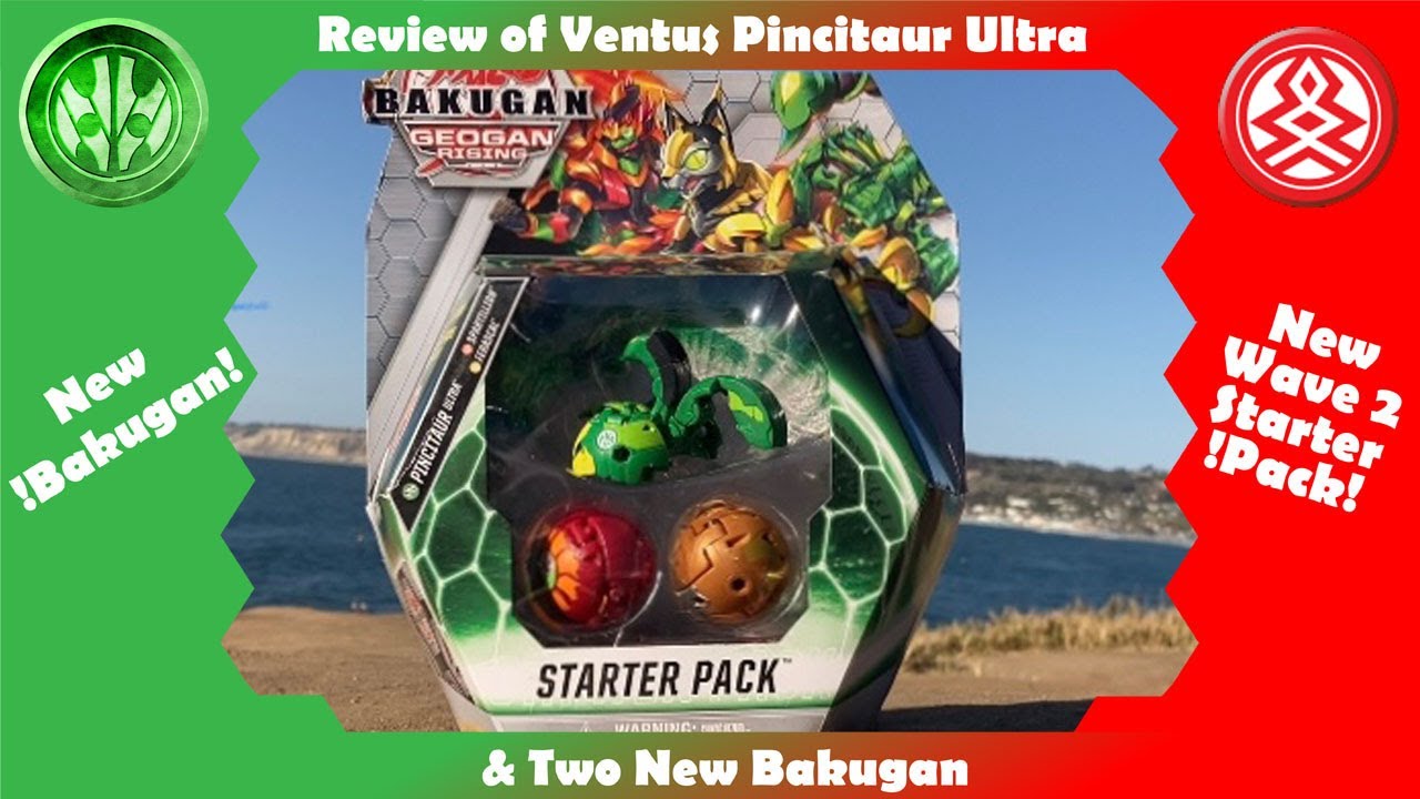Bakugan Geogan Rising Wave 2 Ventus Pincitaur Ulta Starter Pack Review