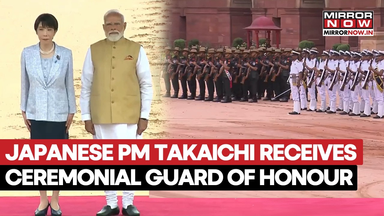 Japan PM Takaichi Receives Ceremonial Welcome At Rashtrapati Bhavan During Her First Trip To India