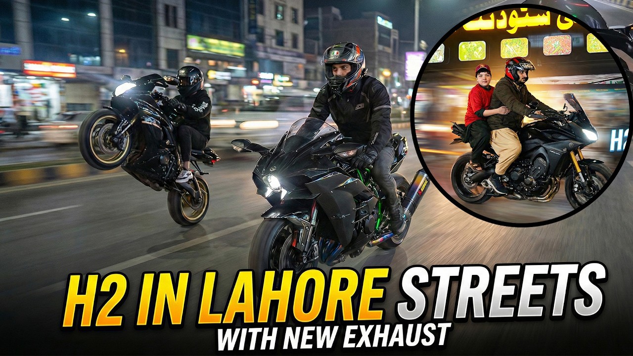 KAWASAKI NINJA H2 with NEW EXHAUST in Lahore! 🔥 Crazy Heavy Bikes Group Ride