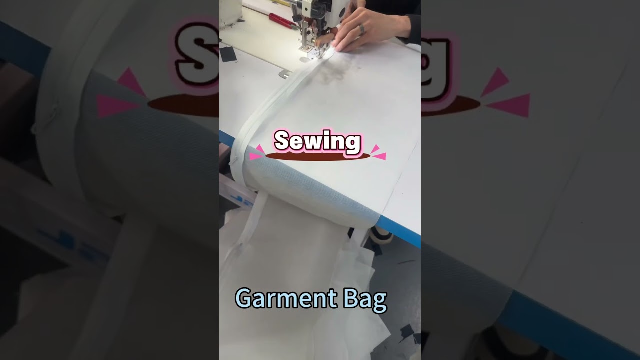 Factory Ecofriendly Garment bags sewing with logo #nonwovengarmentbag #garmentbag
