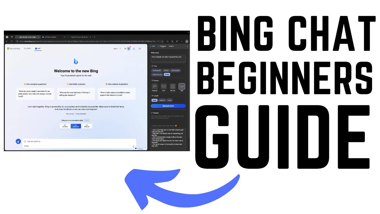 Bing Chat AI - Complete Beginners Guide
