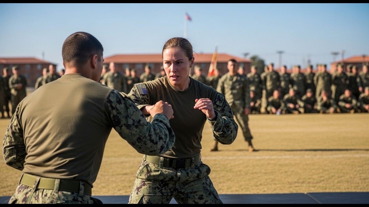 “Remember, I’m a Navy SEAL!” — He Struck Her Once… She Dropped Him Cold in Front of 1,040 Troops