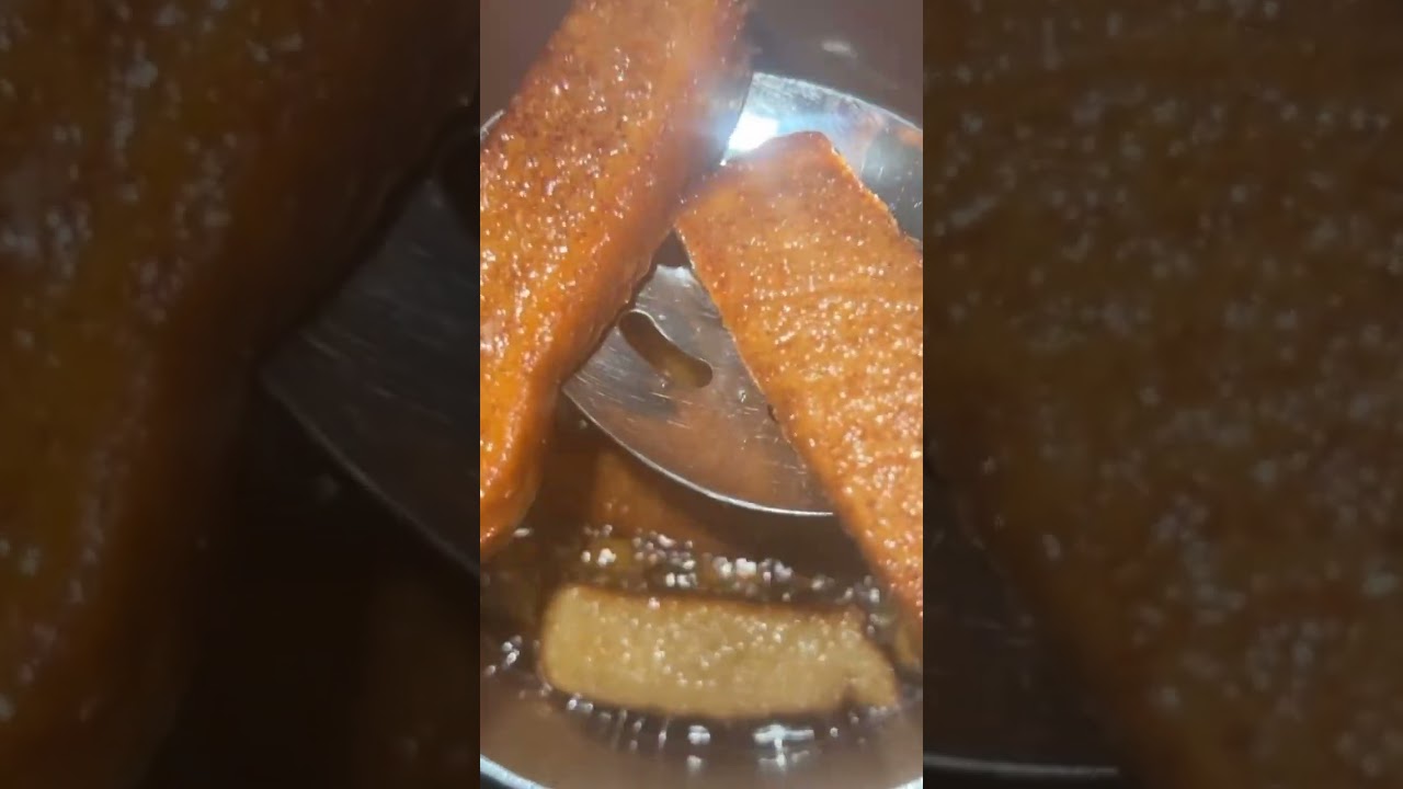 ASMR fried French toast 😋😋 #asmr #shorts