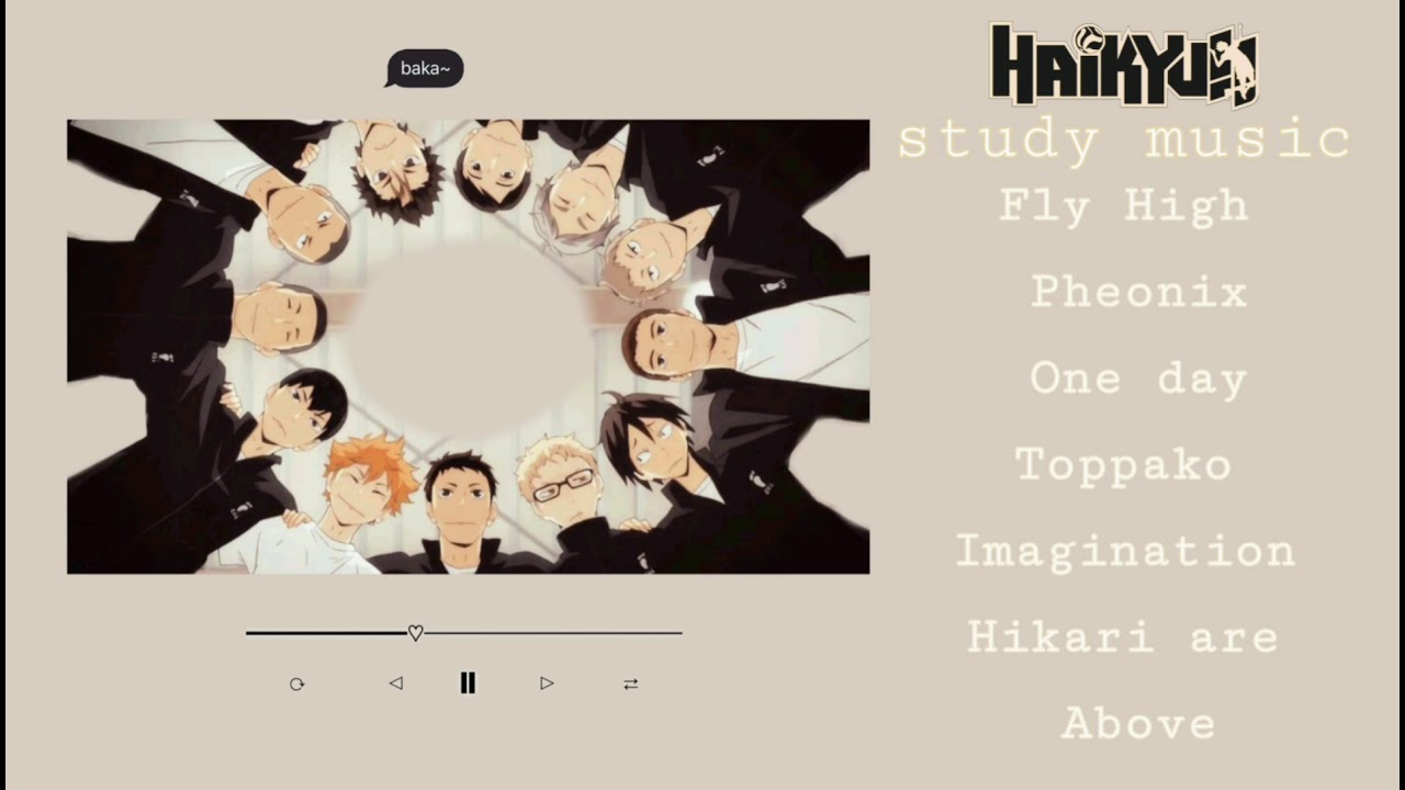 Haikyuu soft study playlist