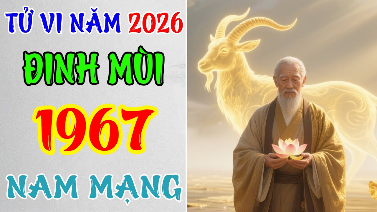 Tử Vi Năm 2026: Tuổi Đinh Mùi 1967 Nam Mạng, An Vận Khai Minh, Cơ Hội Nở Rộ.