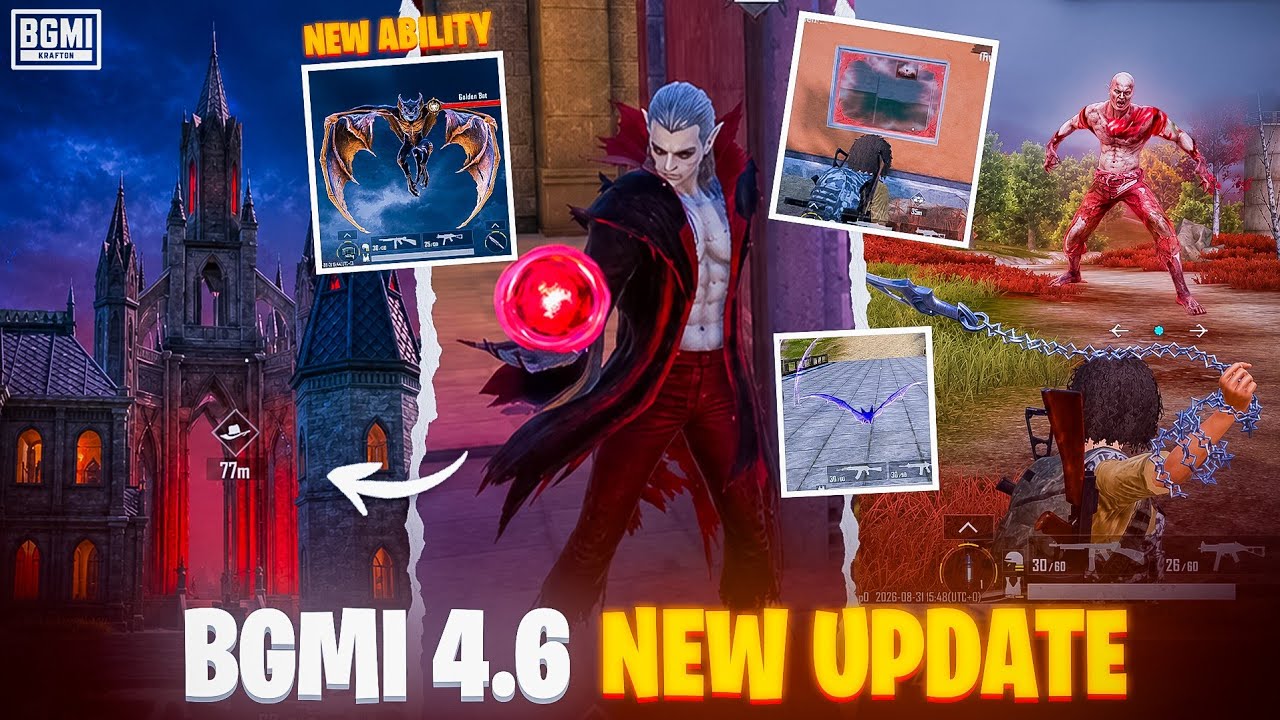 BGMI 4.6 UPDATE 😱 | Release Date, Vampire vs Hunter & All New Features 🔥 | PUBG 4.6