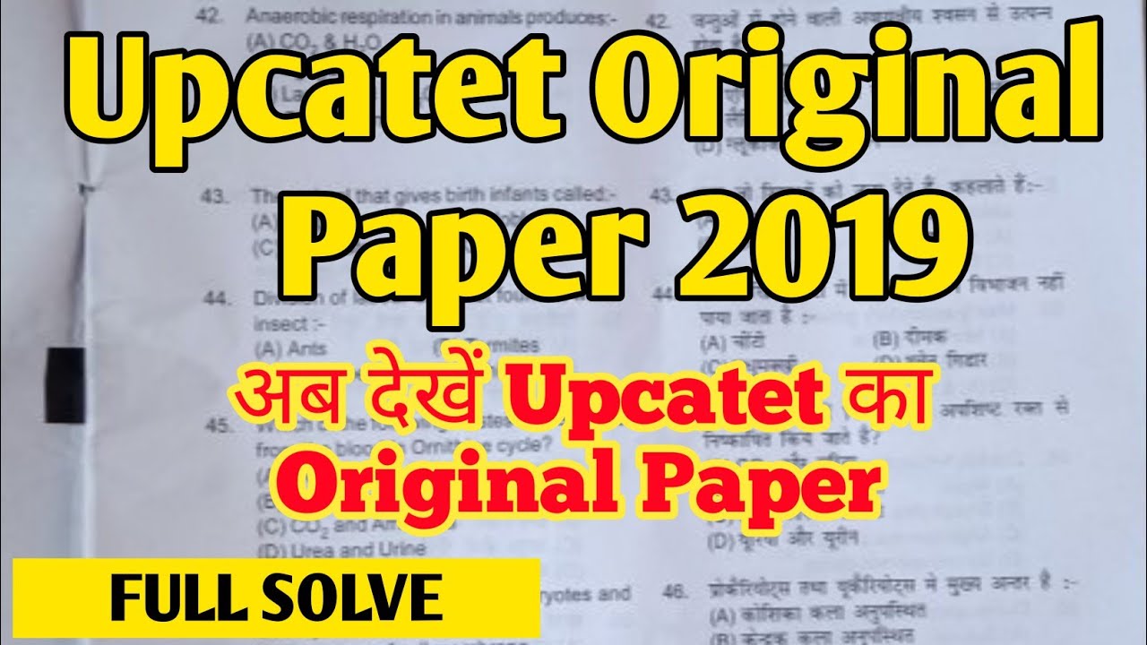Upcatet Paper 2019।। Upcatet Previous year Paper।। Upcatet question Paper।। Upcatet