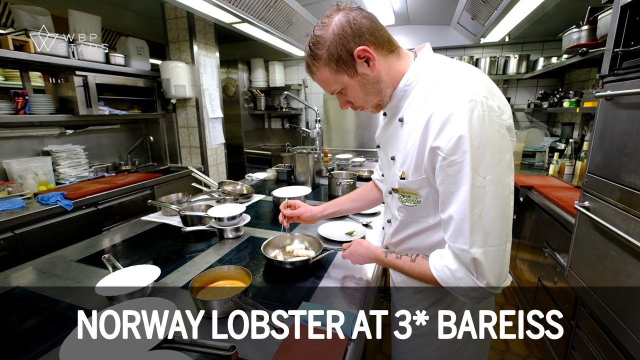 Amazing NORWAY LOBSTER with kaffir lime at 3 MICHELIN STAR BAREISS restaurant (Germany)