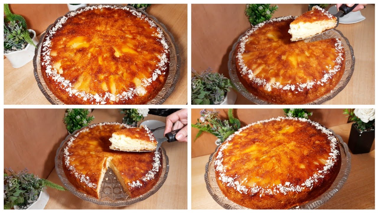 كيكة التفاح للعيد و للمة العائلية شهية 😋 شاهقة معسلة خفيفة الاكل متخطاكش نهار الكبير مع الأحباب🥰