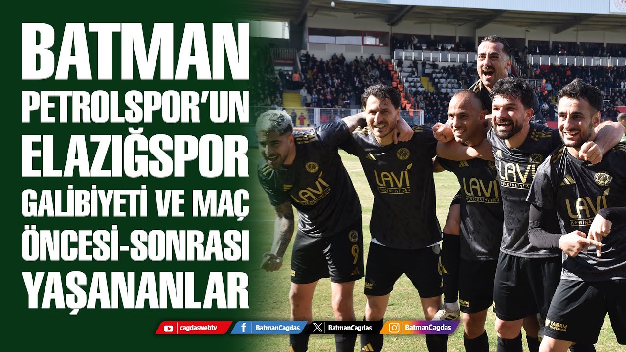 Batman Petrolspor’un Elazığspor galibiyeti ve maç öncesi-sonrası yaşananlar…  #canlı