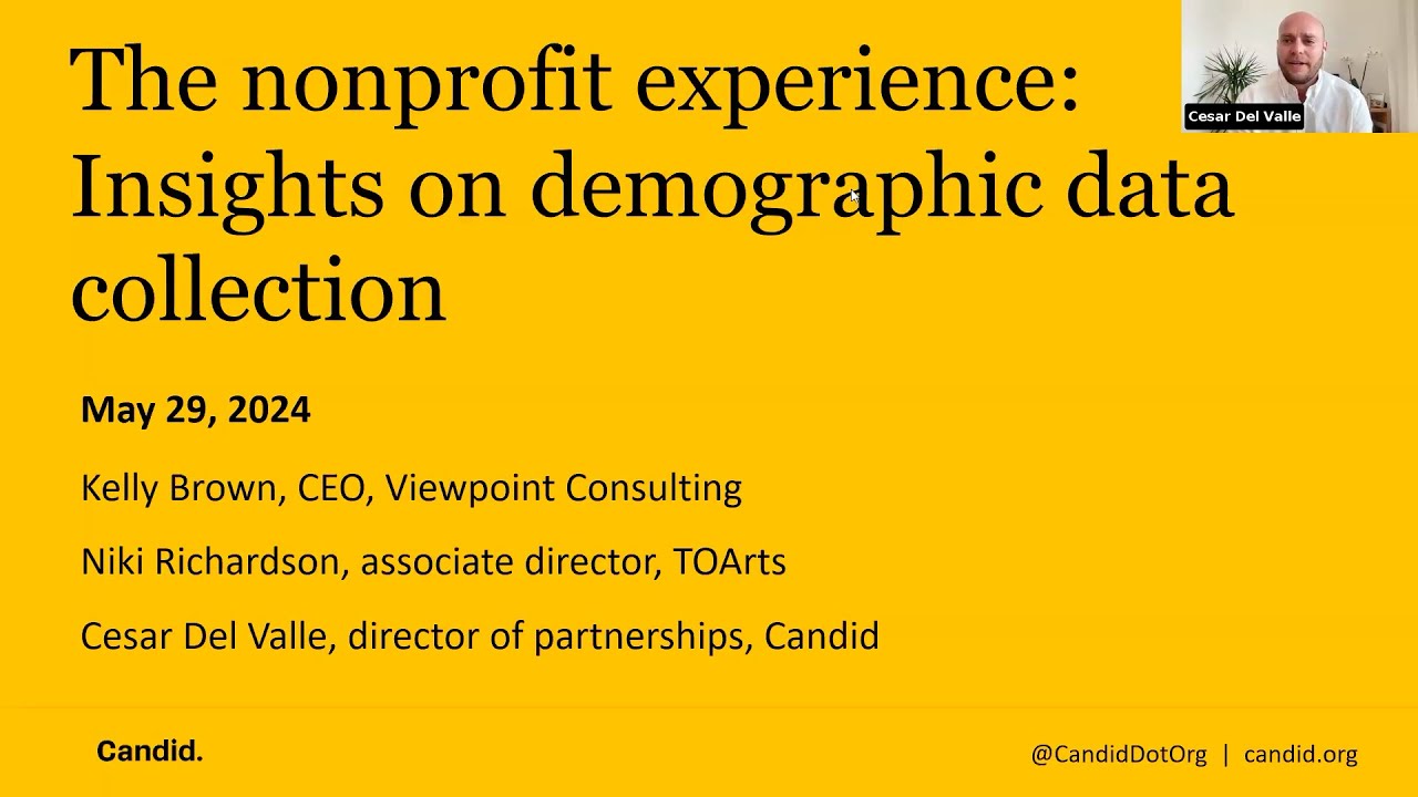 The nonprofit experience: Insights on demographic data collection