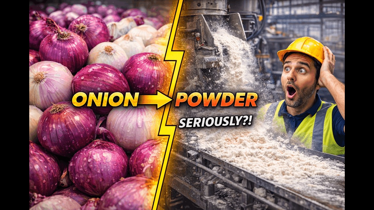 🔥 How Onions Turn Into Powder – The Process Will Surprise You!