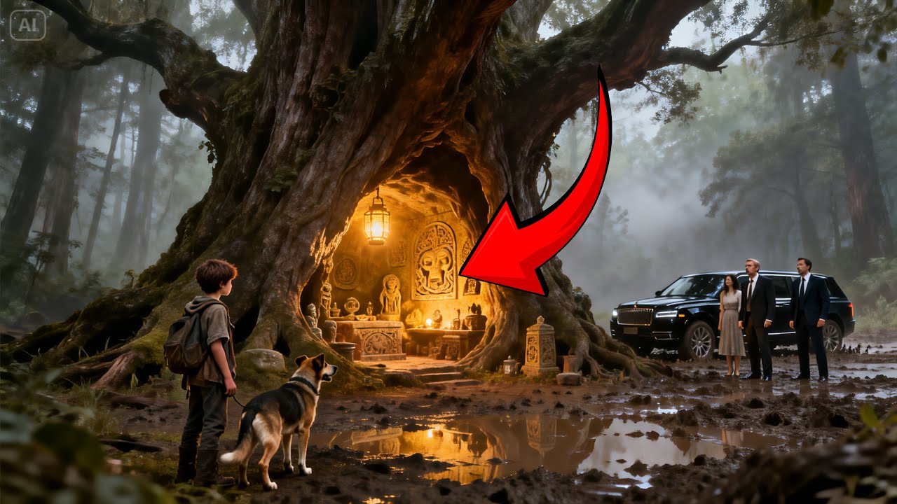 ABANDONED MOUNTAIN BOY BUILT A SHELTER UNDER A TREE. NOW THE TOWN'S RICHEST FAMILY BEGS TO OWN IT