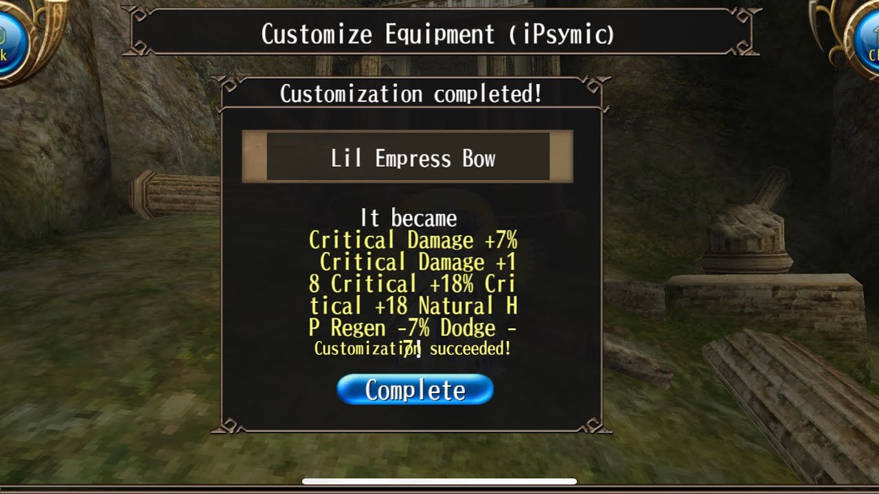 Fill Stats Weapon FC18 Rate 100% Formula for Pot 60 C7CCC18 - Toram Online (Formula in Description)